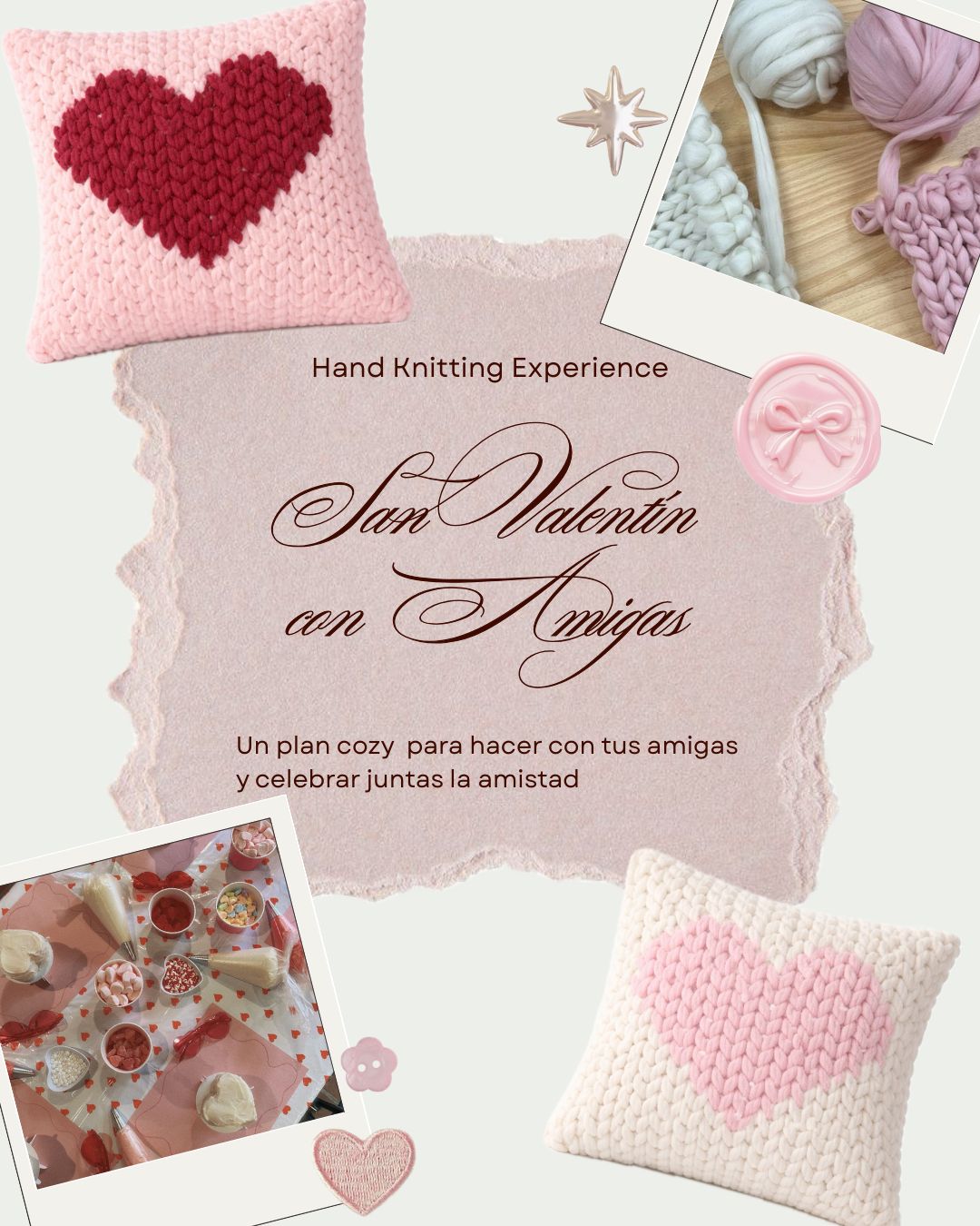 Hand Knitting Experience · Crea tu Cojín Amour