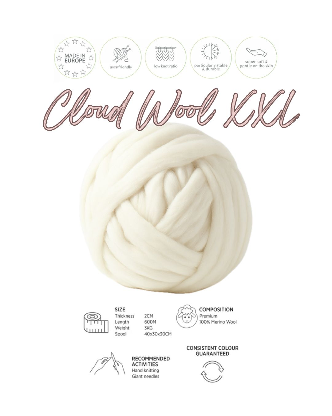 Cloud Wool XXL - White